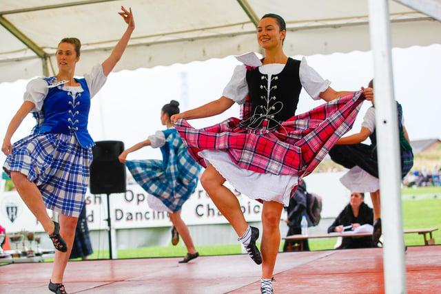 Highland dancers taking to the stage.