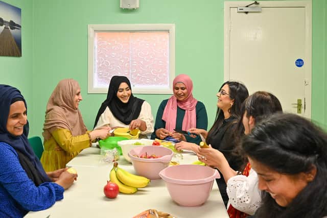 Rainbow Women's Group host a cooking and chat session at Westfield Community Centre. Pic: Julie Howden
