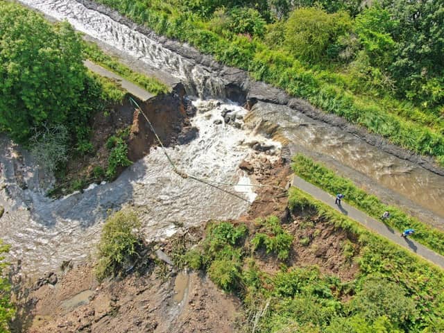 The breach happened in the early hours of Wednesday morning.  (Pic: Scottish Canals)