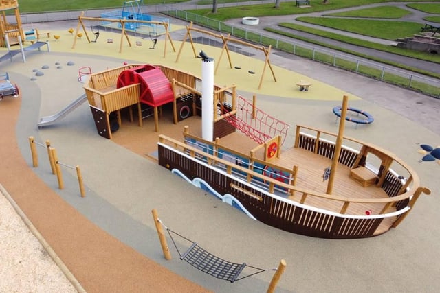 Zetland Park's new play area feature is based on an historic paddle steamer linked to the area. What was it called?