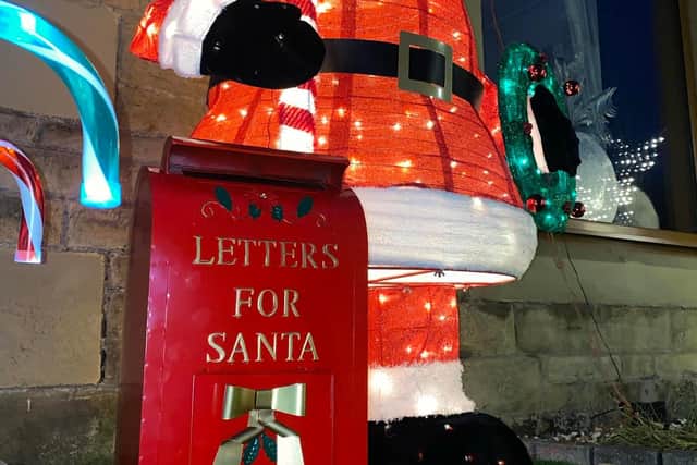 This year's display has a letter box for youngsters to post their letters to Santa