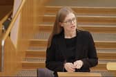 Jenny Young during the exchange in the chamber. (Pic. Contributed.)
