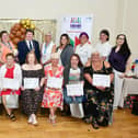 Some of the participants in the THRIVE to Keep Well celebration day with Provost Robert Bissett who presented the certificates. Pic: Michael Gillen