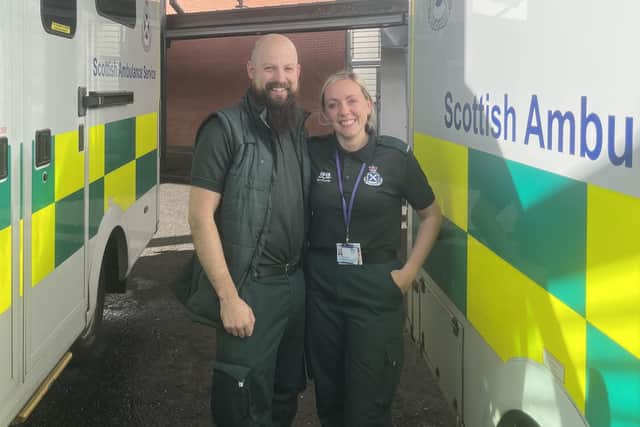 Sam Craig and Courtnay Prattis met while working and training at Falkirk Ambulance Station