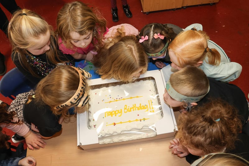 Lots of little people are looking forward to a slice of this special cake.