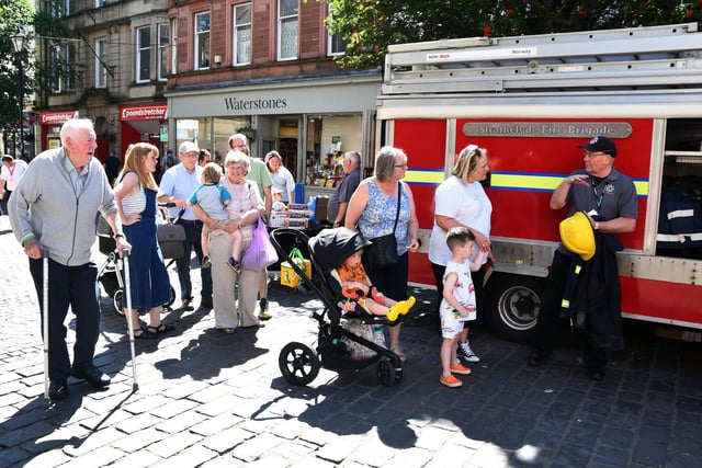 Crowds enjoyed touring all the appliances and vehicle on a sunny day in Falkirk