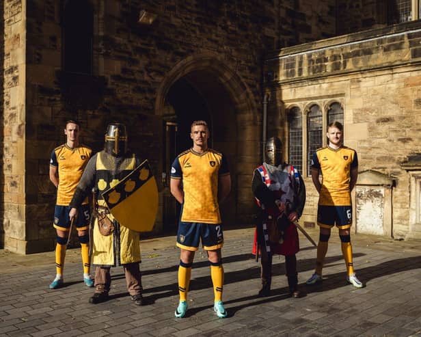 Falkirk's new heritage third kit (Photo: Ian Sneddon)