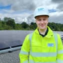 Graduate Steven Brasher was one of the people who worked to install over 800 solar panels at Daenny Waste Water Treatment Works
(Picture: Submitted)