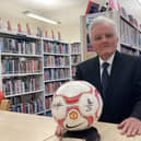 Baillie Billy Buchanan with Manchester United ball, signed by Alex Ferguson and David Beckham. Picture: Contributed