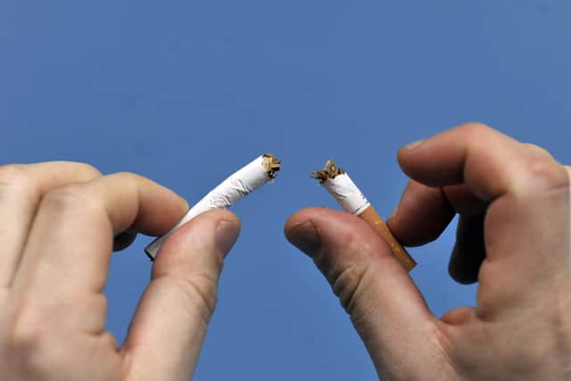 People in Falkirk are being encouraged to give up the 'lung darts' for good in 2024