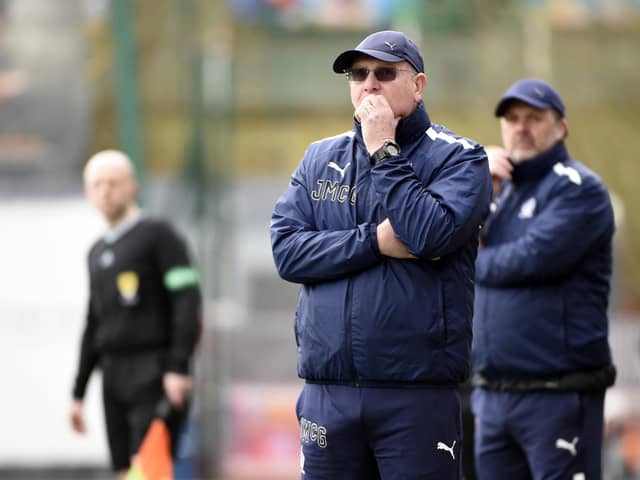 John McGlynn on the touchline against Clyde (Photo: Alan Murray)