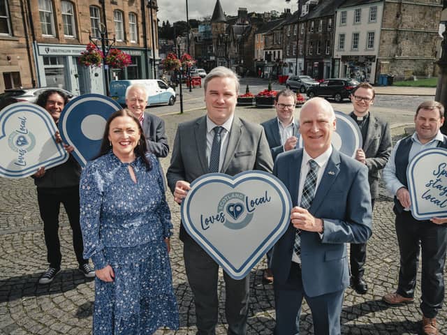 Scottish Government Ministers Joe FitzPatrick and Tom Arthur launched the first Scotland Loves Local Week on a visit to Linlithgow on Monday. (Pics: Jamie Simpson)