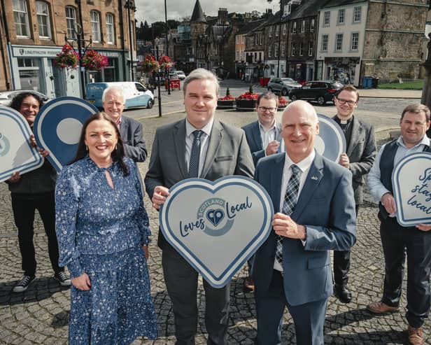 Scottish Government Ministers Joe FitzPatrick and Tom Arthur launched the first Scotland Loves Local Week on a visit to Linlithgow on Monday. (Pics: Jamie Simpson)