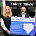 Falkirk Delivers board members Lisa Fowler and Deborah Taylor with Linton Smith.  (pic: Scotland's Towns Partnership)