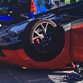 The aftermath of the collision in Glasgow Road, Denny
(Picture: Submitted)