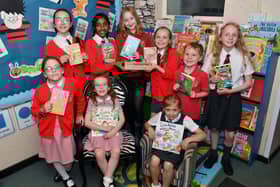 St Francis Primary's reading ambassadors are proud that their school has picked up a gold award. Pic: Michael Gillen