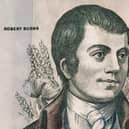 Robert Burns, as depicted on a Clydesdale Bank £10 note.