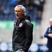 Danny Lennon watching Clyde lose 1-0 at Falkirk in the Premier Sports Cup on July 23