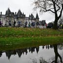 Runners pass Callendar House during last year's inaugural Falkirk Half Marathon. Pic: Michael Gillen