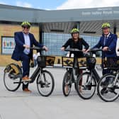 The Forth Bike scheme was first launched at Forth Valley Royal Hospital, Larbert in 2019. Picture: Michael Gillen.