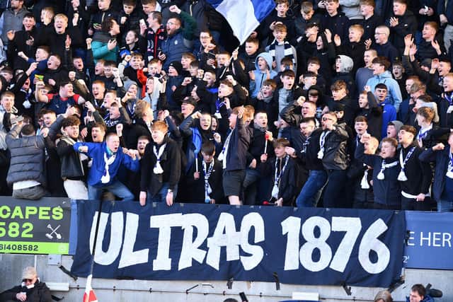 The Ultras 1876 fans' group in the Kevin McAllister Stand have brought an atmosphere all season long (Photo: Michael Gillen)