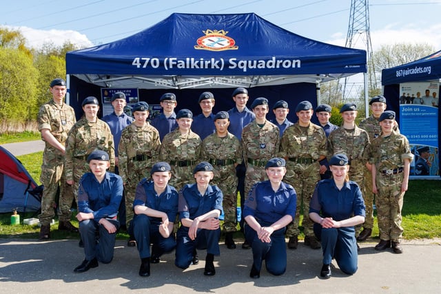 Members of 470 (Falkirk) Squadron of the air cadets had a stall at the event.