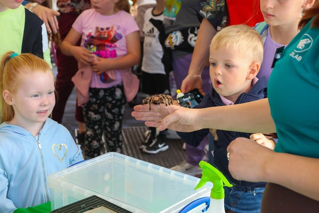 The ZooLab demonstration enthralled the many youngsters attending.