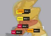 The whole country is covered by weather warnings today for Storm Eowyn.  Pic: Met Office