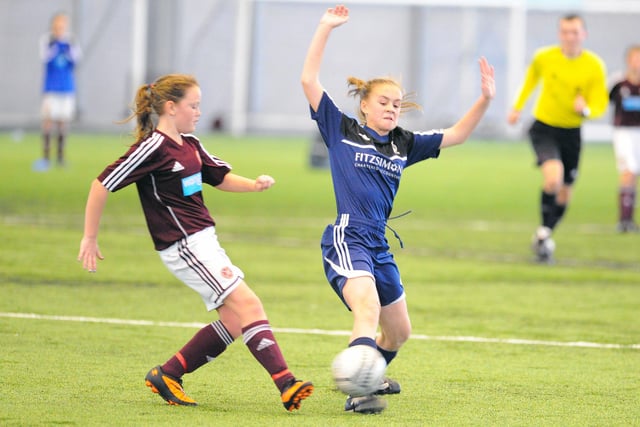 Falkirk win the ball.