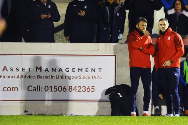 Lee Miller and David McCracken are in permanent charge of Falkirk's first team. Picture: Michael Gillen.