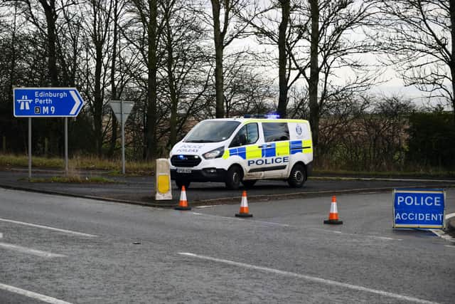 Slip roads onto the M9 eastbound at junctions three and four have been closed following the incident.  Pic: Michael Gillen.