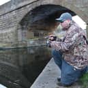 A fisherman shows the technique of drop shotting in action. Picture: Angling Active