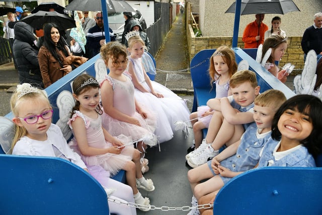 Keeping dry on the trailer.