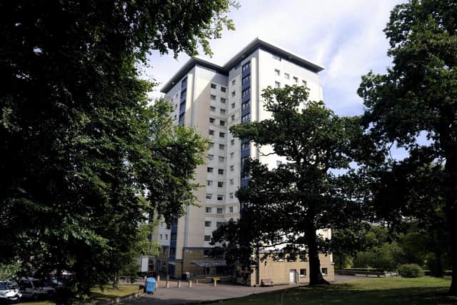 Residents are concerned about what they say is a growing number of issues with people under 60 being housed in the tower block. Pic: MIchael Gillen