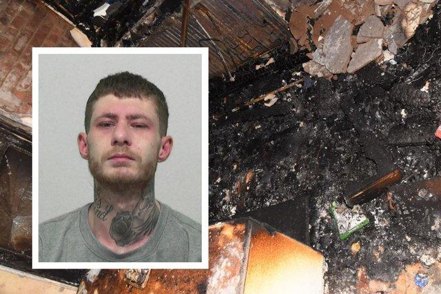 Phillipson, 27, of Collingwood Court, Washington, was sentenced to six years in jail with an extended three-year licence period for arson being reckless to whether life would be endangered and breach of a restraining order