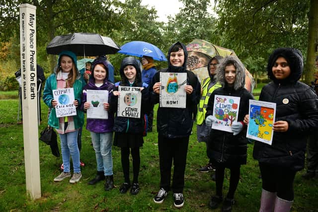 Pupils from Wallacestone Primary, Antonine Primary and Hallglen Primary created posters for COP26 with the Rotary Club of Falkirk.