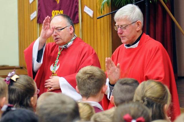 Bishop Stephen Robson and Monsignor Leo Clancy.