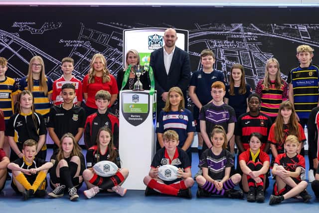 Pro rugby side Glasgow Warriors launched the SP Energy Networks Warriors Championships at Glasgow's Science Centre (Photo: Craig Watson)