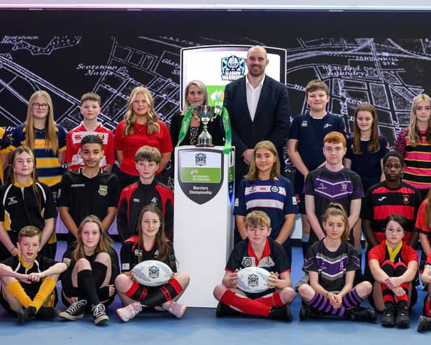 Pro rugby side Glasgow Warriors launched the SP Energy Networks Warriors Championships at Glasgow's Science Centre (Photo: Craig Watson)