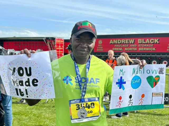 Suzgo raised £1300 by completing the Edinburgh Marathon