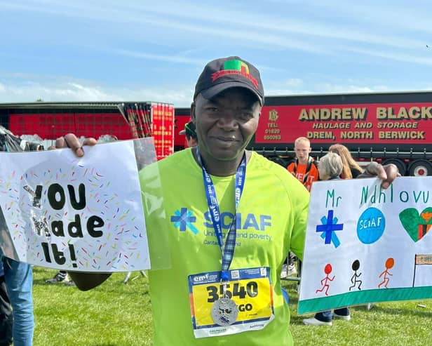 Suzgo raised £1300 by completing the Edinburgh Marathon