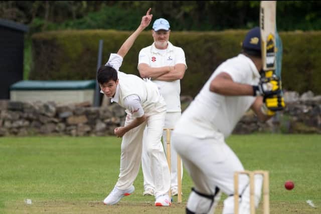 Bowler Richard Tresidder in search of a wicket