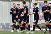 Falkirk's Max Kucheriavyi celebrates his first goal for the club since joining on loan from St Johnstone (Pictures by Michael Gillen)
