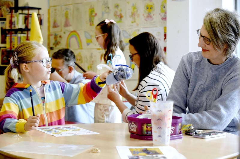 Seven-year-old Eilidh enjoys craft-making.