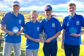 Adam (S5), Zac (S3), Luke (S3), and Ruari (S4), represented Larbert High School (Pic Falkirk Council)