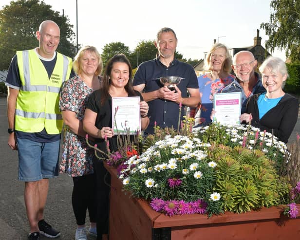 Polmont Community Council were successful at the Beautiful Scotland Awards winning a Silver Gilt Award and the award for Best Small Town.  (Pic: Michael Gillen)