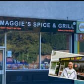 The new signs for Maggie's Spice and Grill have replaced the 'Donner Trump' sign Mohammed Aslam put up back in May  (Picture: Submitted)