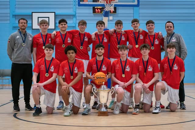 Falkirk Fury’s junior men are now SBC Scottish Cup winners after easing past Ayr Storm 79-55 over the weekend (Photo:Gary Smith)
