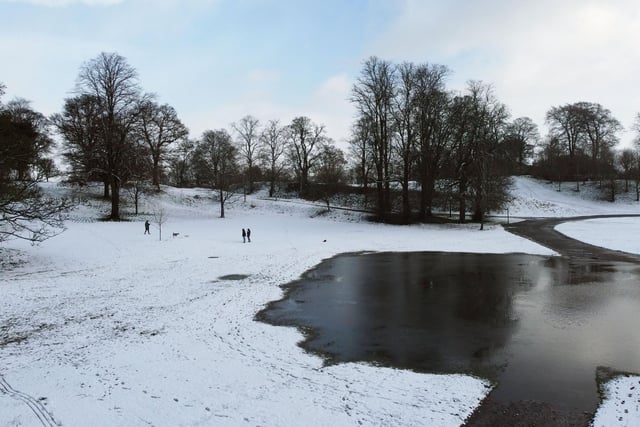 Callendar Park in the snow.