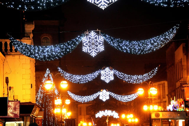 The Christmas lights transform the High Street.